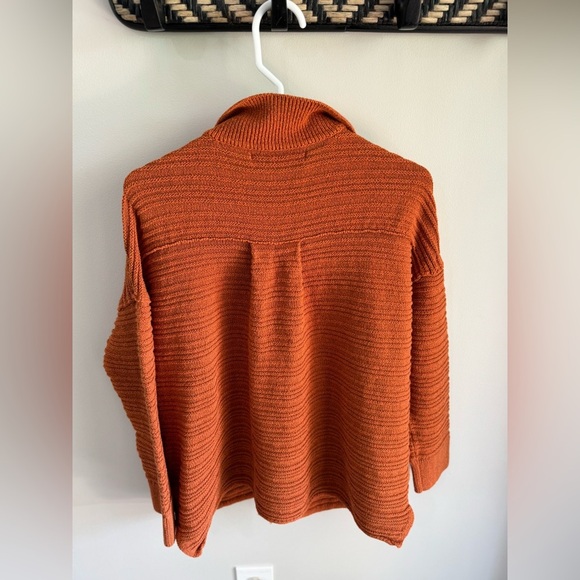 Free People Beach Day Dreaming Button-Up Cardigan - Burnt Orange - Extra Small - Picture 4 of 11